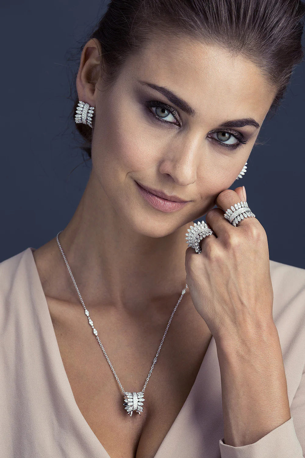 SPETTINATO WHITE GOLD PAVÉ RING - Image 3